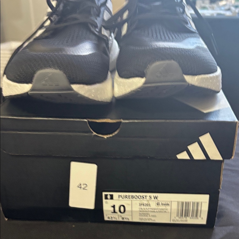 Adidas Women’s Black and White Sneakers PureBoost 5 - Picture 7 of 7